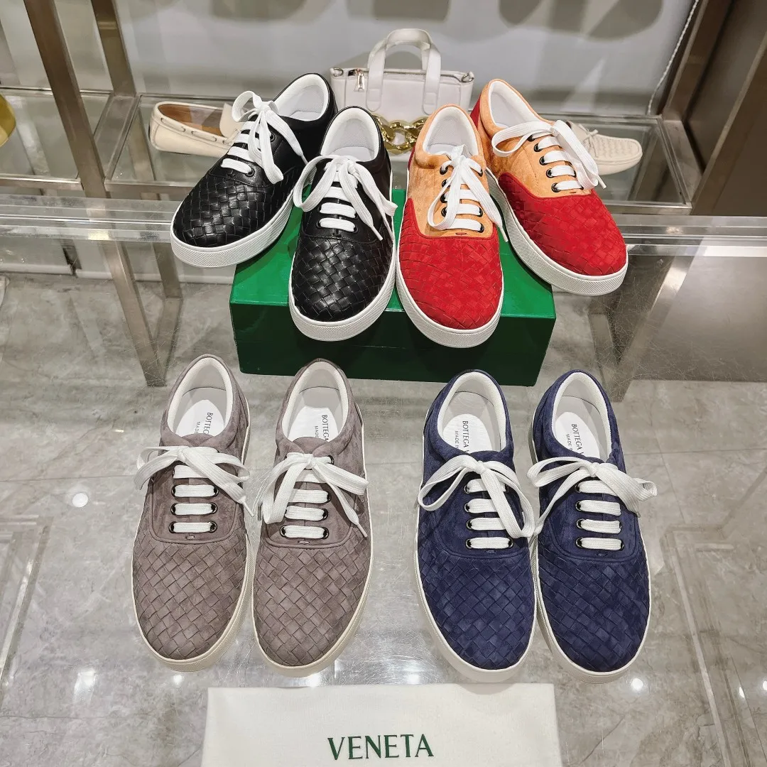 [BV] Top P: 740💰Size for couples: 35-44 (Female 40, Male 38 45, custom-made and non-returnable) Bottega Veneta classic woven strap casual shoes are made of imported high-quality materials, [Rose][Rose]! Purely hand-woven and operated, the original board is reproduced one-to-one! quality assurance!